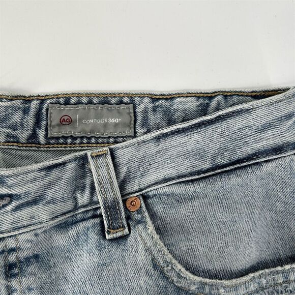 AG Saige Wide Leg Crop High Rise Frayed Hem Light Wash Jean, size - Picture 13 of 14